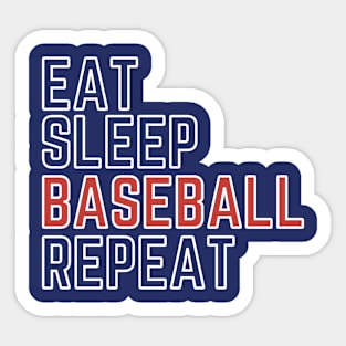 Eat Sleep Baseball Repeat Sticker